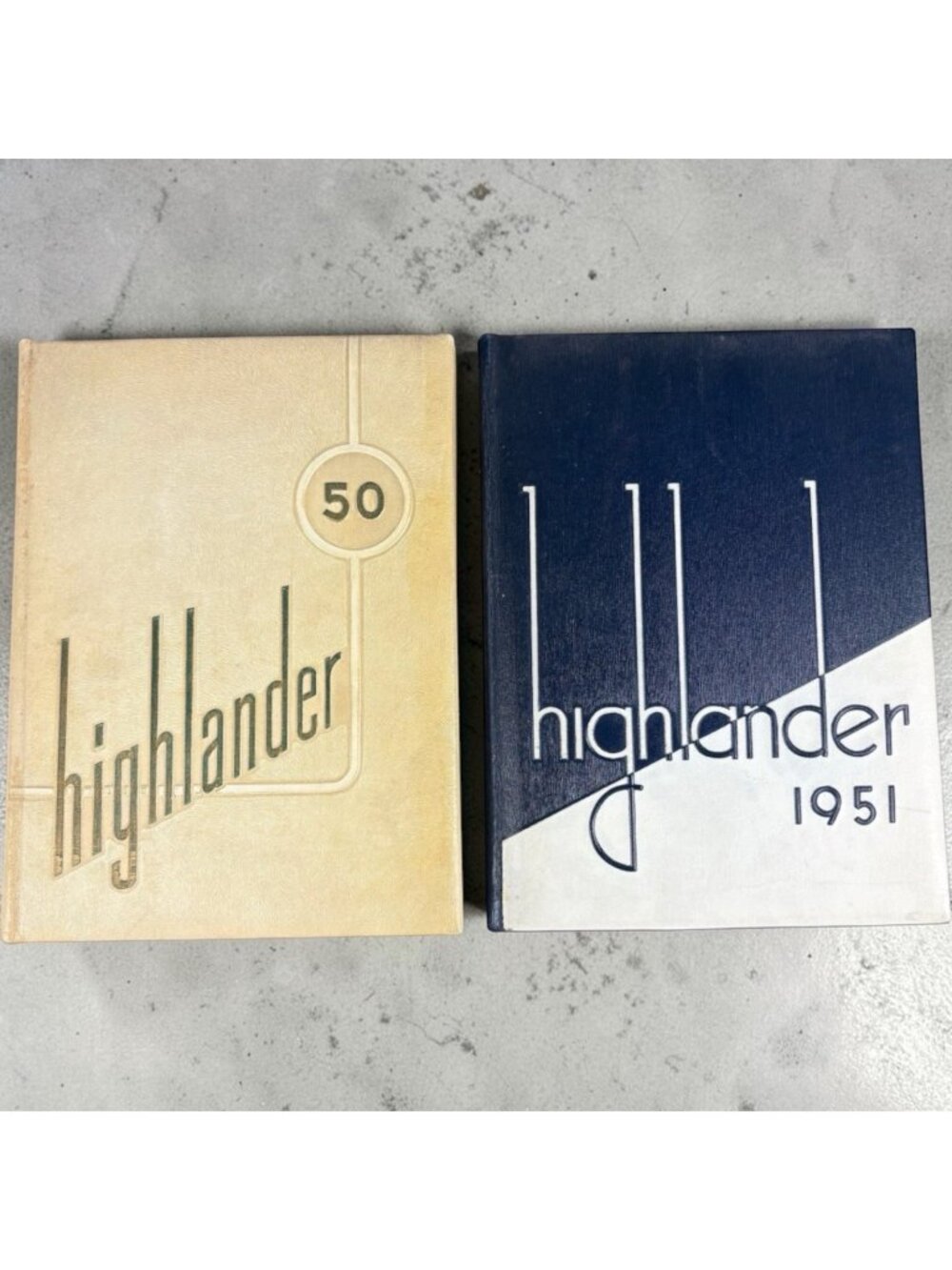 1950 1951 Highlander Yearbooks Grandview Heights High School Columbus OH Set